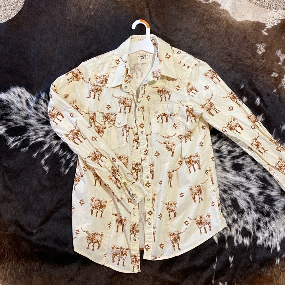 Western Longhorn Pearl Snap